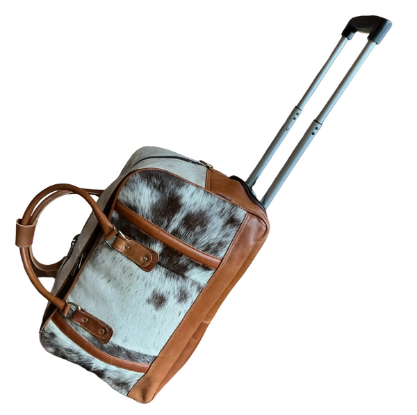 Western Cowhide Wheeled Carry on