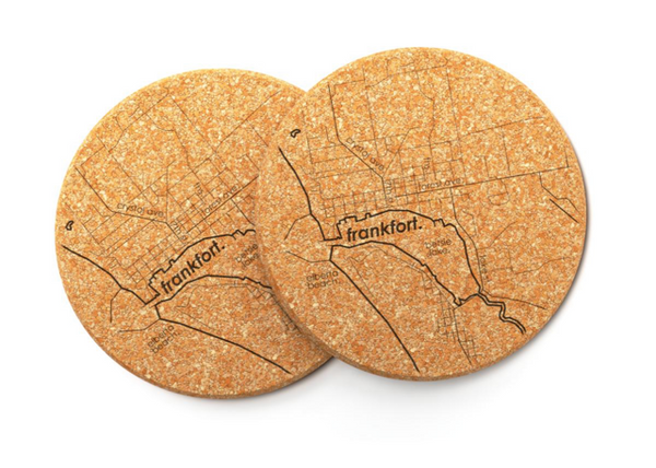 Frankfort MAP Cork Coasters