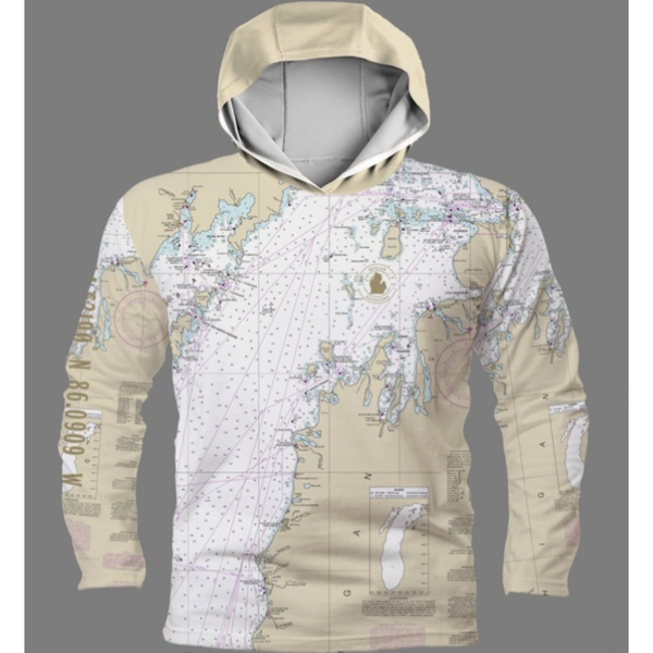 NOAA Chart Map Sun Shirt