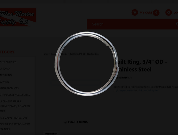 Key Ring Stainless Steel 3/4"