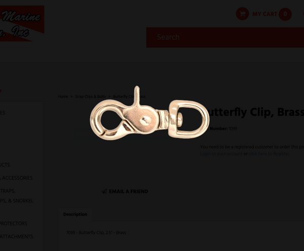 Butterfly Clip Brass