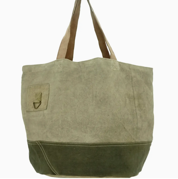 Large Recycled Military Tent Tote