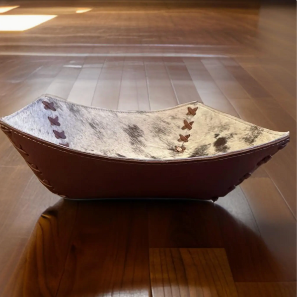 Cowhide Leather Bowl
