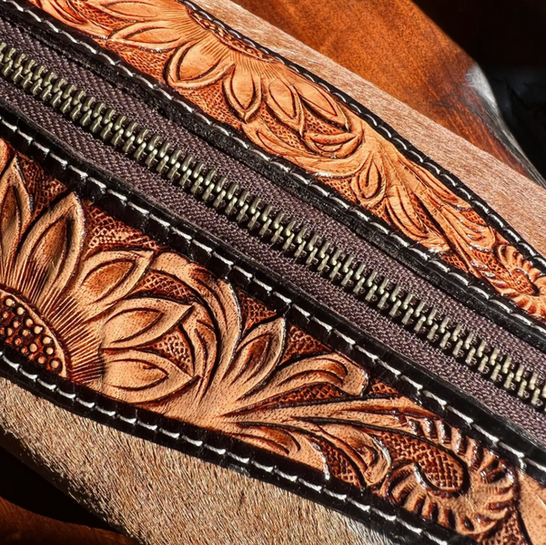 Cowhide Leather Toiletry Bag