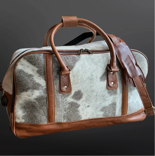 Western Cowhide Wheeled Carry on