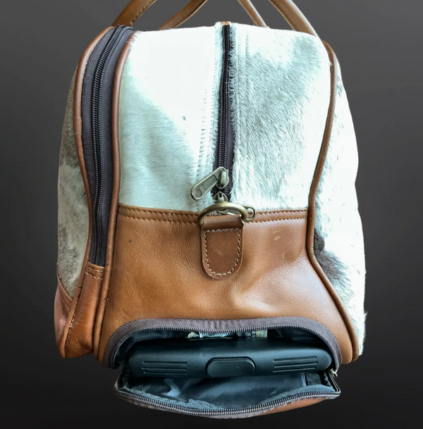 Western Cowhide Wheeled Carry on