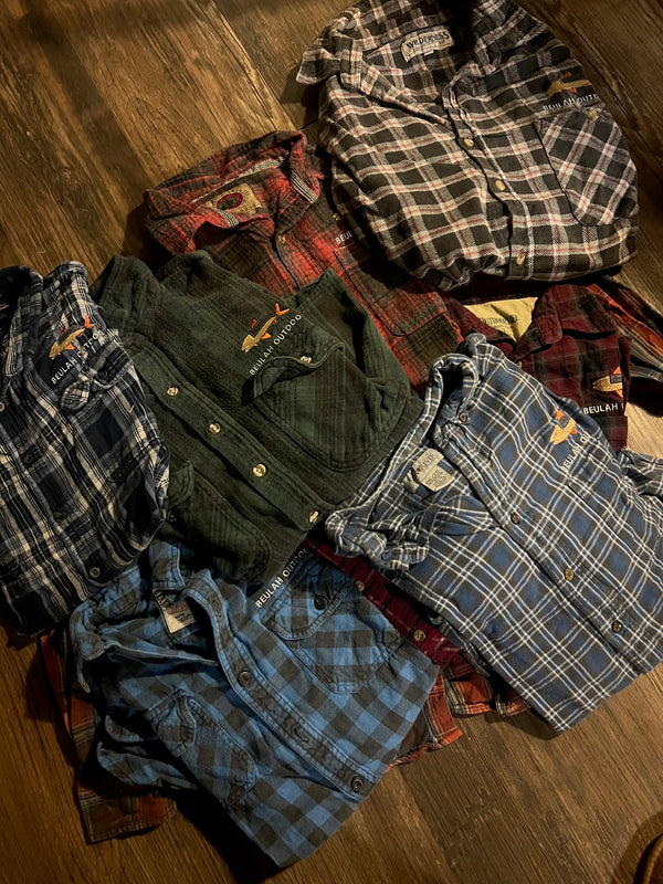Beulah Outdooors Repurposed Vintage Flannel Shirt