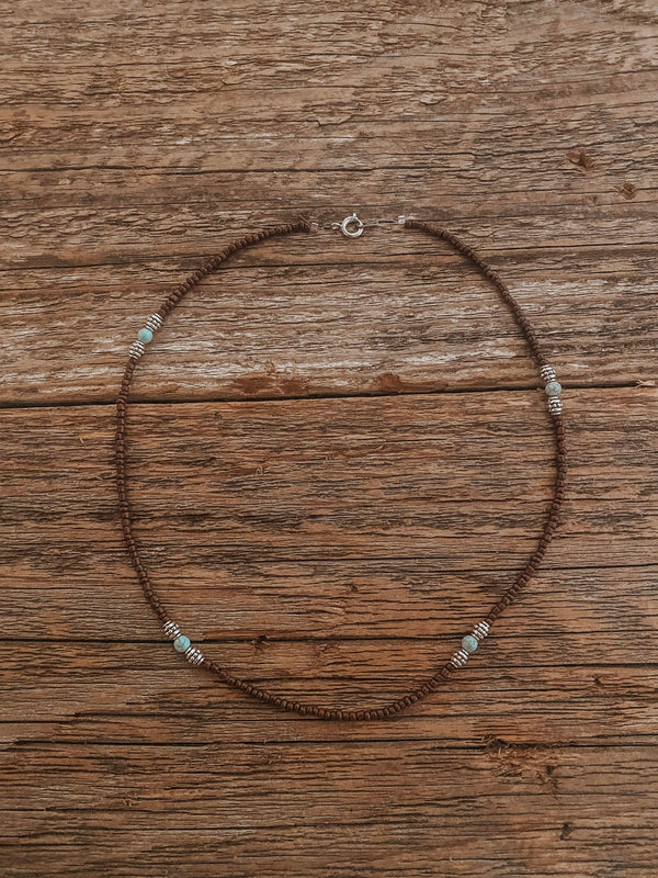 Turquoise Beaded Genuine Navajo Beaded Choker