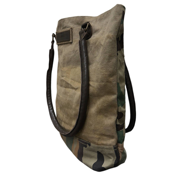 Recycled Tent Tote with Camouflage