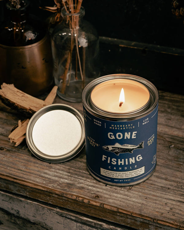 Gone Fishing Candle