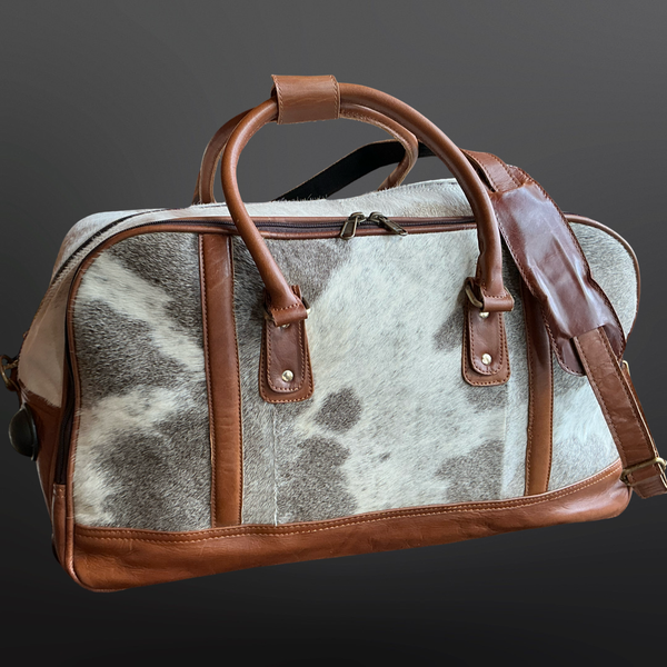 Western Cowhide Wheeled Duffel Bag Carry On