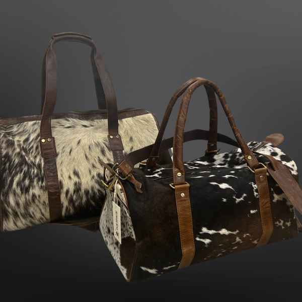 Genuine Cowhide Leather Duffel Bag - Travel Bag