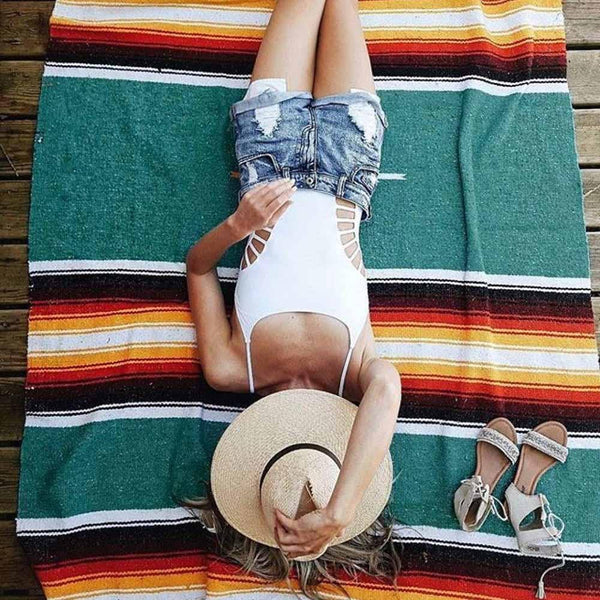 Turquoise Yoga Blanket