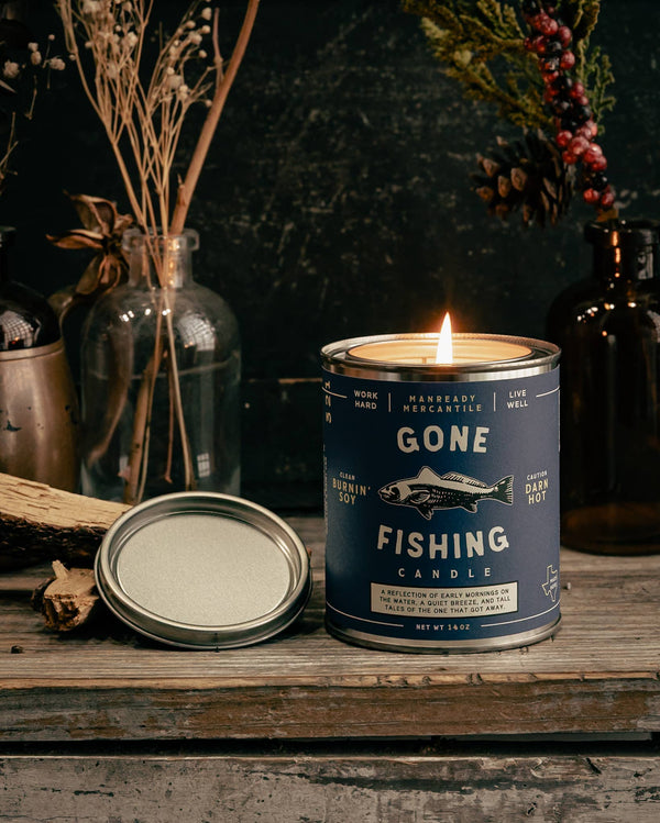 Gone Fishing Candle