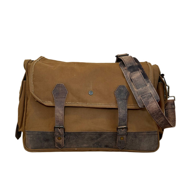 Tuscany Green Canvas Unisex Crossbody/Messenger Bag