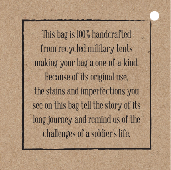 Recycled Tent Tote with Camouflage