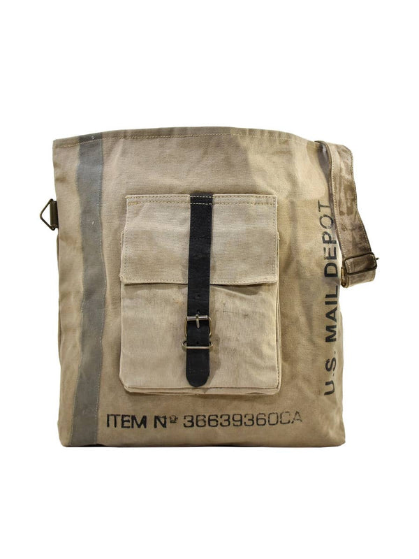 Unisex Recycled Military Tent Crossbody