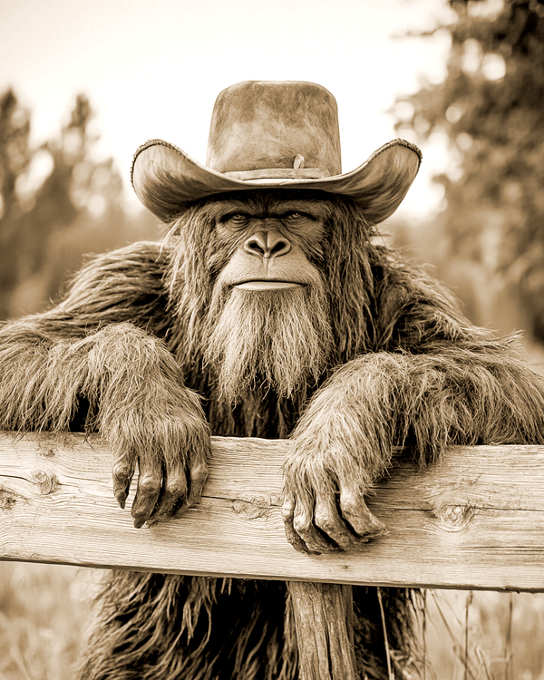 Cowboy Bigfoot Hanging Out