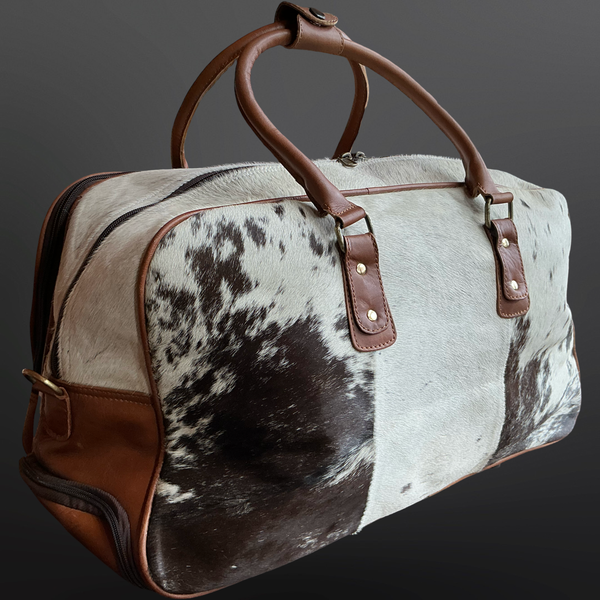Western Cowhide Wheeled Duffel Bag Carry On