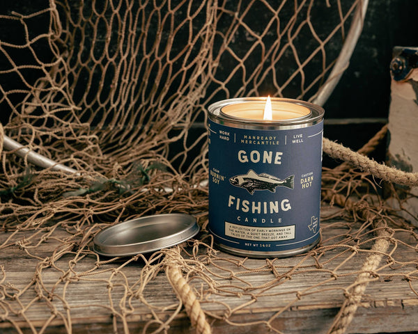 Gone Fishing Candle