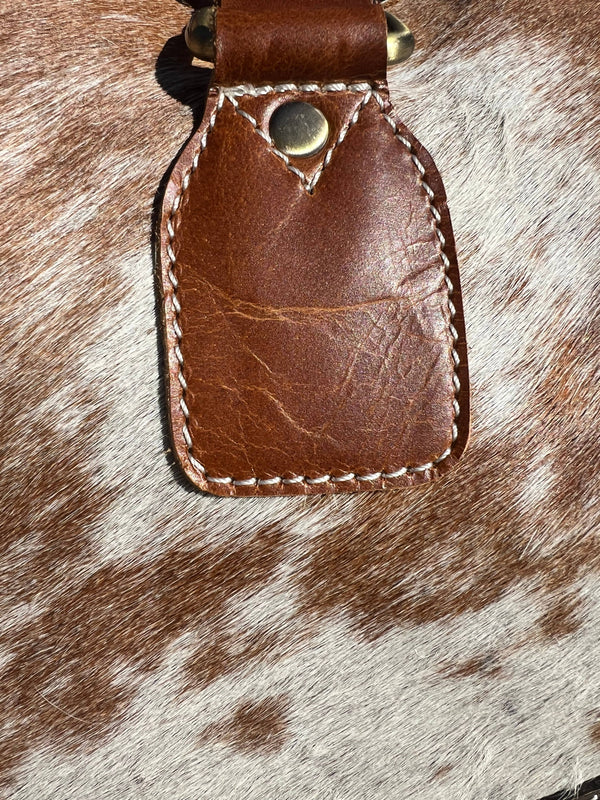 Western Cowhide Tooled Leather Duffel Travel Bag NO FRINGE