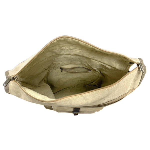 Unisex Recycled Military Tent Crossbody